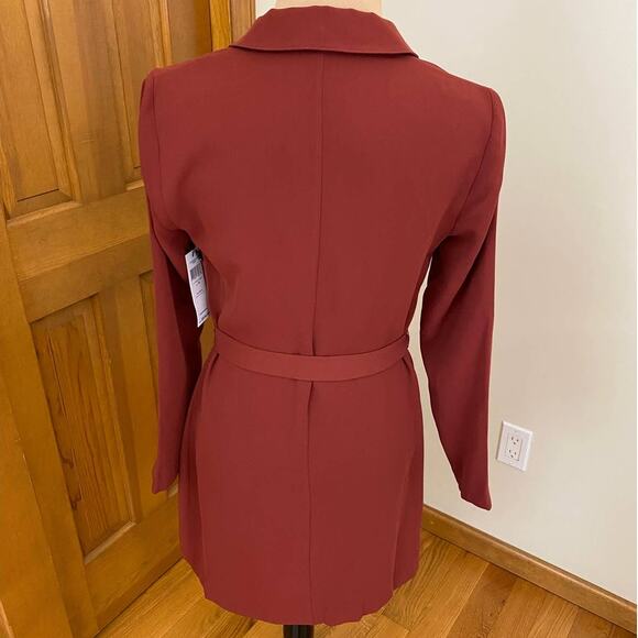 BCBGeneration Russet Brown Button Down Long Sleeve Dress Size XS - Picture 7 of 12